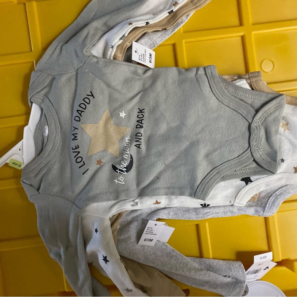 Koala Kids Light Gray Baby Onesie